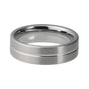 6mm Silver Brushed Matte Tungsten Carbide Ring Wedding / Engagement Band - Innovato Store