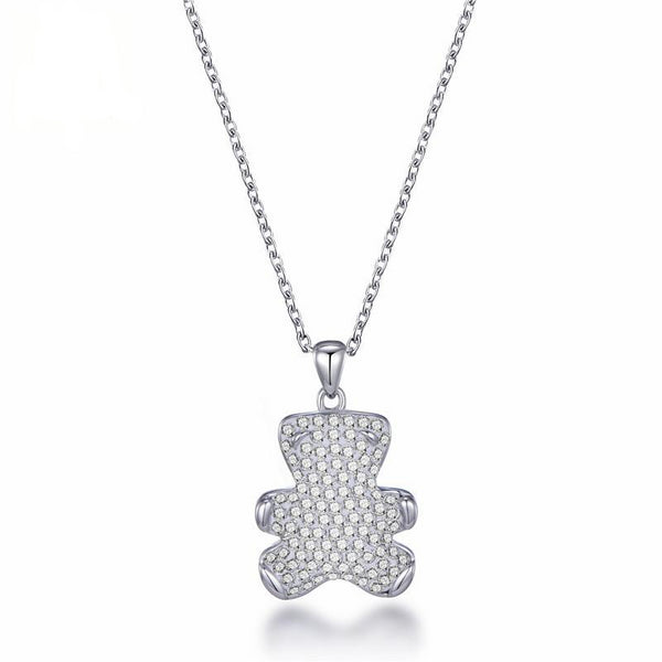 Lovely Bear Pendant with Chain Necklace
