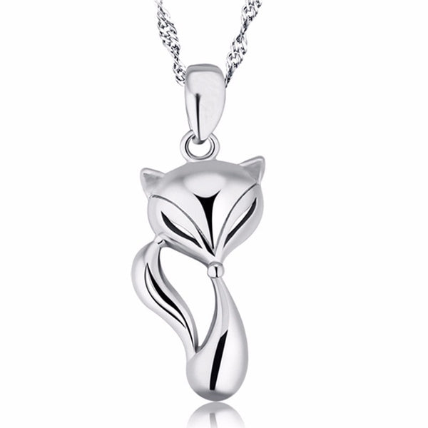 Fox Pendant Necklace 925 Sterling Silver