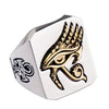 Silver & Gold Eye of Horus Rings