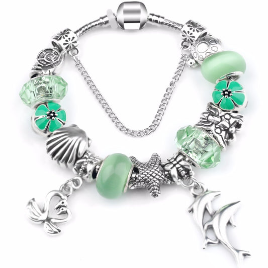 Ocean Beach Crystal Bracelets & Bangles Dolphin and Turtle