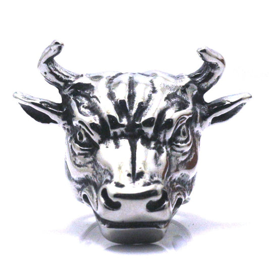 316L Stainless Steel Bull Animal Ring for Men