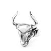 Gothic Bull with Horns Stainless Steel Ring for Men