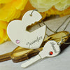 Stainless Steel Heart and Key Paired Pendant Necklace for Couples