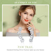 925 Sterling Silver Dog’s Paw Trail Stud Earrings Women’s Jewelry