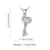 925 Sterling Silver Triquetra Key Pendant Necklace