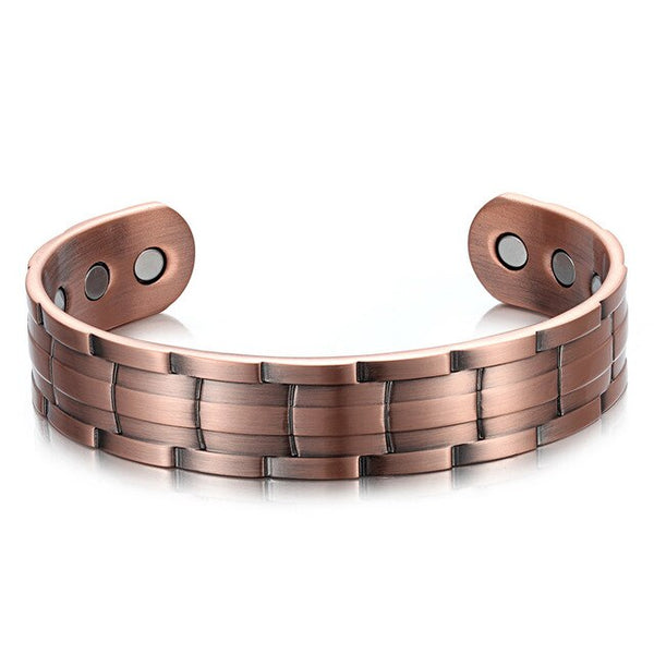 Vintage Magnetic Copper, Silver and Rose Gold Band