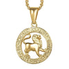 Gold Filled Horoscope Pendant Necklace for Men and Women