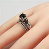 Skull Black Cubic Zirconia Vintage Ring