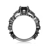 Skull Cubic Zirconia & Crystal Halloween Ring