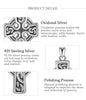 925 Sterling Silver Celtics Knot Cross Pendant Necklace and Stud Earring Jewelry Set