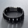 Genuine Leather & Titanium Steel Magnetic Buckle Fashion Charm Bracelet