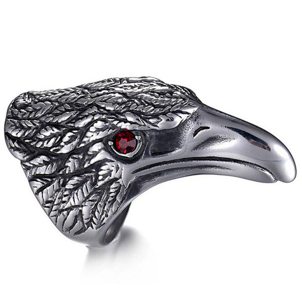 316L Stainless Steel Eagle’s Head Ring for Men