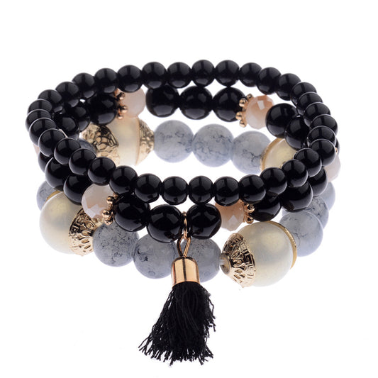 Multilayer Bohemian Tassel & Beaded Fashion Bracelet