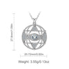 925 Sterling Silver Star of David with Evil Eye Pendant Necklace