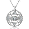 925 Sterling Silver Star of David with Evil Eye Pendant Necklace