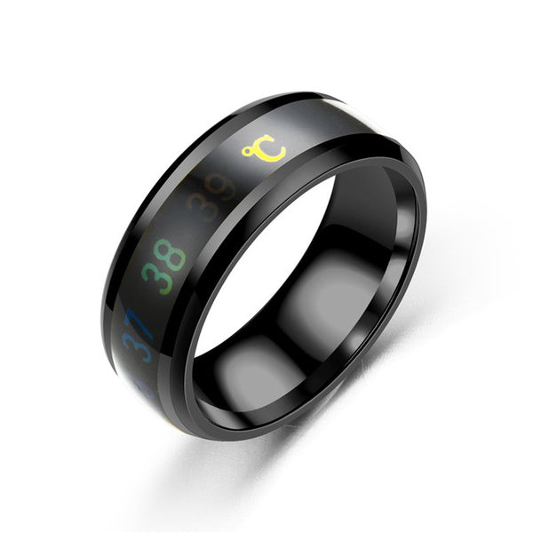 8mm Black Color Sport and Smart Ring for Woman and Man that Measures Body Temperature - Innovato Store