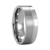 One Step Brushed Matte Silver-Tungsten Carbide Ring - Innovato Store