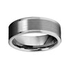 8mm Unisex Pipe Cut Tungsten Wedding Band Brushed Center Polished Edges Ring - Innovato Store