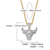 Hip Hop Bull Demon with Cubic Zirconia Pendant Necklace Men’s Jewelry