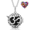 Om Silver Aromatherapy Pregnancy Harmony Ball Essential Oil Diffuser Necklace