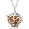 Om Silver Aromatherapy Pregnancy Harmony Ball Essential Oil Diffuser Necklace