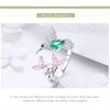 Adjustable 925 Sterling Silver Clear Cubic Zirconia Ring