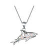 Fire Opal 925 Sterling Silver Shark Pendant