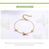 925 Sterling Silver Deer Rose Gold Chain Bracelet for Women