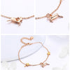 925 Sterling Silver Deer Rose Gold Chain Bracelet for Women