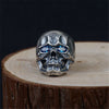 925 Sterling Silver Ring with Blue Zircon on a Skull Men’s Jewelry