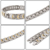 Silver and Gold Plated Titanium Magnetic Bracelet