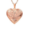 Gold Brass Photo Frame Heart Locket Pendant Necklace