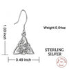 925 Sterling Silver Celtics Knot Triquetra Drop Earrings