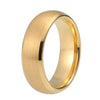 Gold Coated Tungsten Carbide Brushed Matte Finish Beveled Dome Shape Wedding Band - Innovato Store