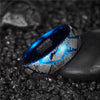 Classic Snakeskin Blue Laser Style Ring - Innovato Store