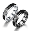 Her King & His Queen Black and Silver Stainless Steel Couples Wedding Ring - Innovato Store