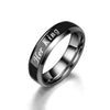 Her King & His Queen Black and Silver Stainless Steel Couples Wedding Ring - Innovato Store