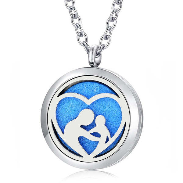Mother & Child Essential Oil Diffuser Perfumed Locket Necklace