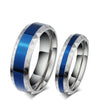 Couple Stainless Steel Ring with Blue Inlay for Wedding / Engagement Promise - Innovato Store