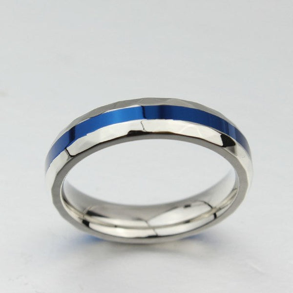 Couple Stainless Steel Ring with Blue Inlay for Wedding / Engagement Promise - Innovato Store