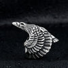 Eagle Hawk Titanium and Stainless Ring for Men