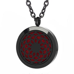 Black Aromatherapy Oil Diffuser Jewelry Locket Necklace
