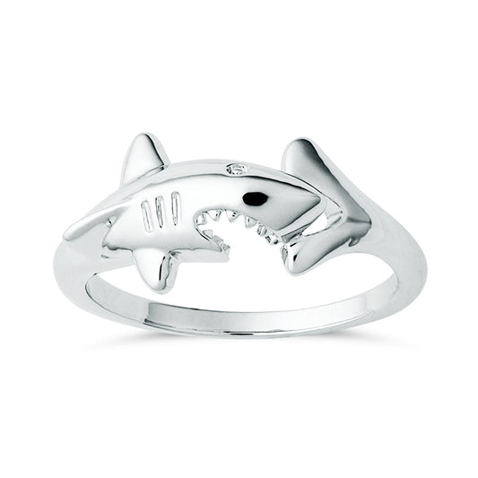 Silver Shark Open Rings for Women