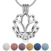 Lotus Blossom Ball Shaped Essential Oil Diffuser Locket Necklace
