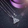 925 Sterling Silver Black Gun Plated Trinity Knot Pendant Necklace
