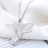 925 Sterling Silver Hummingbird Necklace Fine Jewelry
