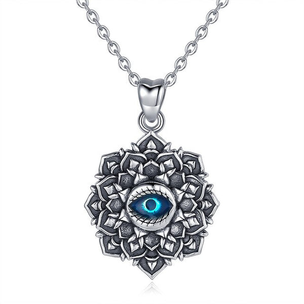 925 Sterling Silver Evil Eye Pendant Necklace