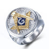 Gold Plated Stainless Steel Polished Masonic Ring for Men - Innovato Store