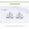 925 Sterling Silver Lotus Flower Stud Earrings